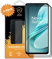 3-Pack OnePlus Nord N30 SE Screenprotectors - MobyDefend Gehard Glas Screensavers - Zwarte Randen - Glasplaatjes Geschikt Voor OnePlus Nord N30 SE