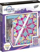 Totum Diamond Painting knutselset Notitieboek Lotus Mandala groot - 21 x 25 cm meer dan 2000 strasssteentjes - cadeautip