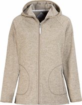 BJØRNSON Ditte Fleece Vest Dames - 4 Seizoenen - Capuchon - Maat 54 - Beige