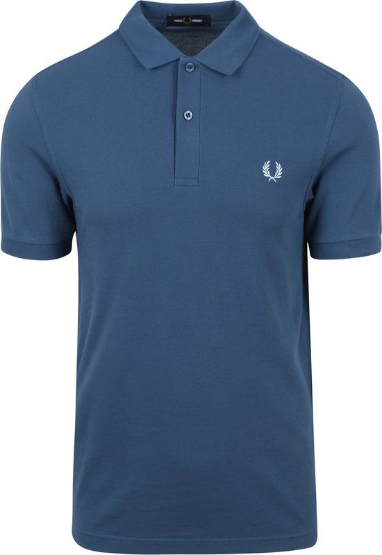 Fred Perry - Polo Plain Mid Blauw - Slim-fit - Heren Poloshirt Maat M