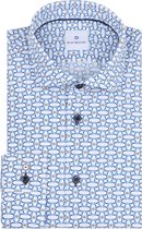 Blue Industry - Overhemd Print Blauw - Heren - Maat 40 - Slim-fit