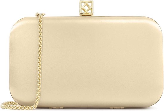 Pochette beige avec fermoir accrocheur