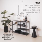 Housevitamin Styling Vakken Dressoir - Roomdivider - Kast - Boekenkast - Wandkast - Metaal- Zwart - 100x35x75cm