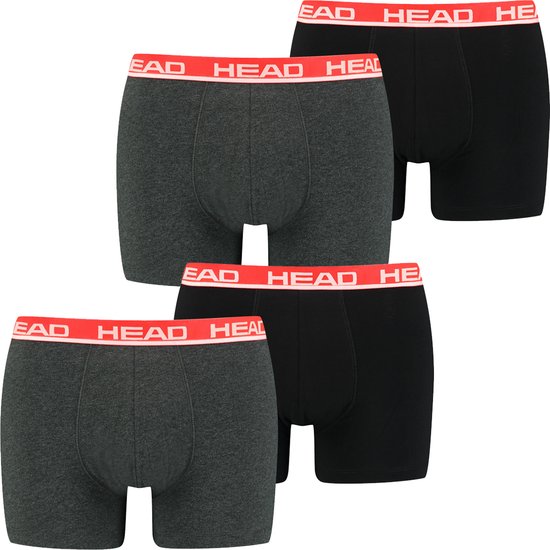 HEAD Heren Boxershorts Basic Boxer 4 Pack Veelkleurig