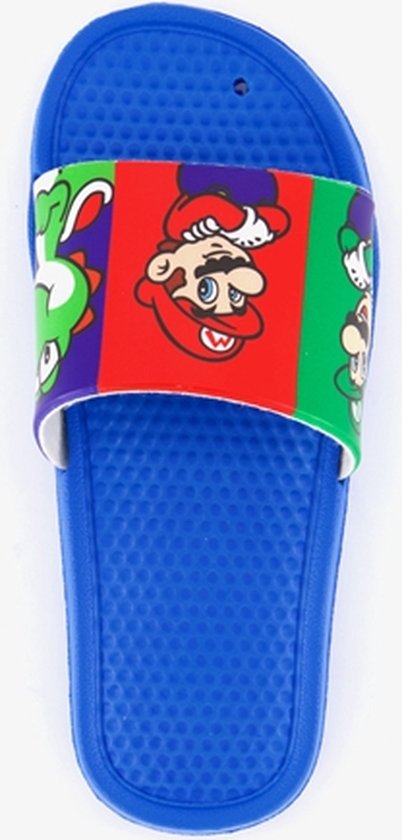 Super Mario kinder badslippers blauw