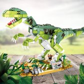 WOMA Dinosaur Velociraptor - Bouwpakket - Bouwblokken - Bouwset - 3D puzzel - Mini blokjes - Compatibel met Lego bouwstenen - 533 Stuks