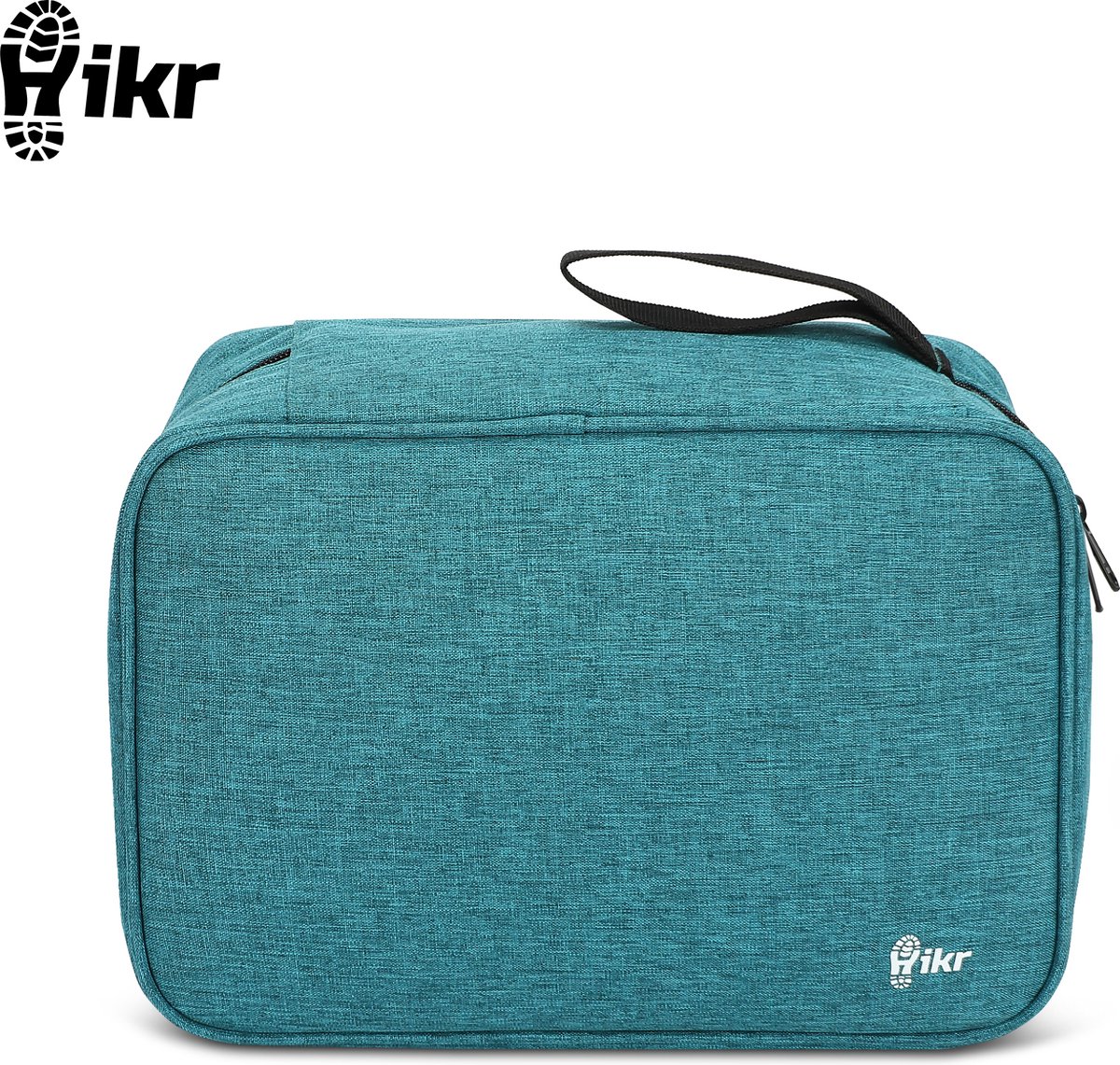 Hikr Toilettas met haak – Ophangbare reis toilettas – Extra ruim 6,7 liter – Waterdichte 300D Snowflake – Lichtgewicht & hangend – Voor dames en heren – Groen