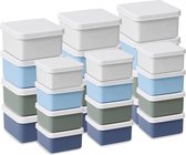 24 pièces boîtes de conservation alimentaire avec couvercle, petites, 150 ml, 250 ml, boîtes de congélation, petite boîte, mini boîtes de conservation, boîte de congélation, plastique, sans BPA, adaptées au micro-ondes et au congélateur