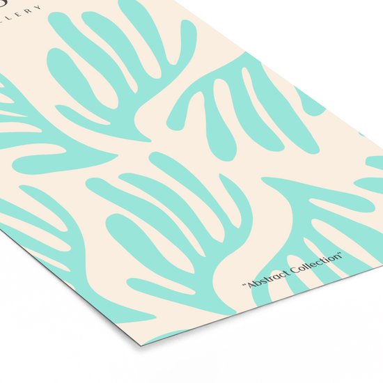 Cadre photo avec affiche - Cadre pour affiche 40x60 cm - Posters - Matisse - Feuilles - Blauw - Art abstrait - Décoration photo dans cadre - Décoration murale salon - Décoration murale chambre