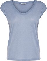 ONLY ONLSILVERY S/S V NECK LUREX TOP JRS NOOS Dames Top - Maat M