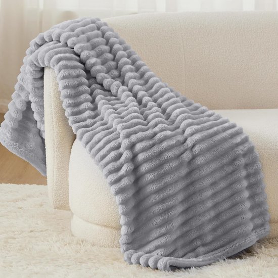 R.SHARE Kerstdeken Fluffy Plaid Met Gouden Draad Winter Deken Zacht En