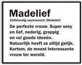 Madelief Woordenboek Grappig Fotolijst met glas 40 x 50 cm - Cadeau - Kado - Schilderij - Muur - Verjaardag - foto - Poster - incl ophangsysteem