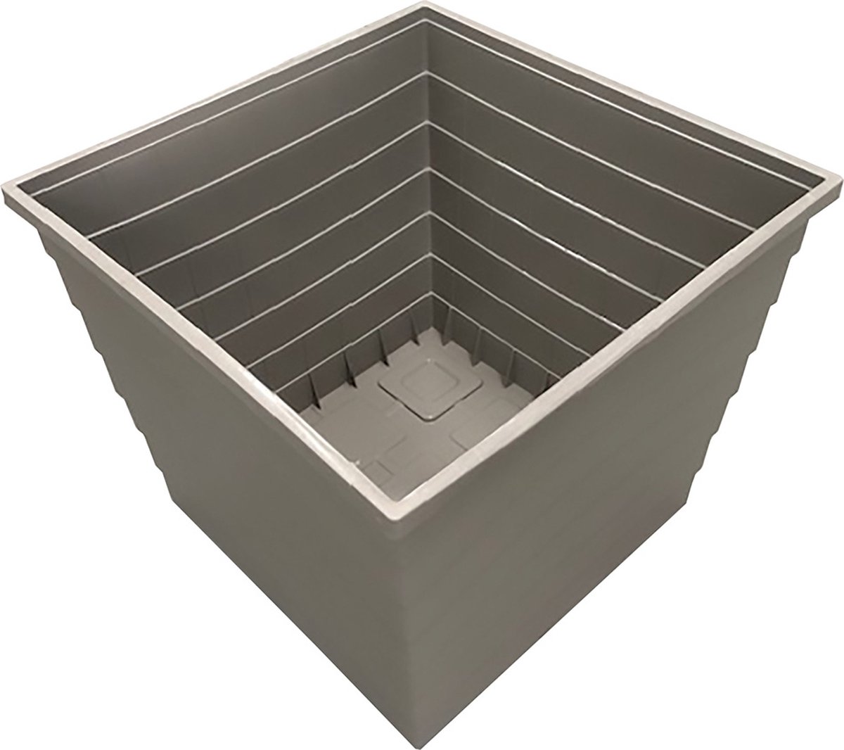BERA WaterUps zelfwaterende Bloempotten voor Buiten - Grijs - 48x48x43 cm - Plantenbakken voor Buiten