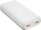 SAMTECH Powerbank Ultra - 20 000 mAh - USB-C 22,5 W Fastcharge - 2 x USB-A 3.0 Power Delivery - convient pour ordinateur portable, Apple Iphone, Samsung et plus - Wit