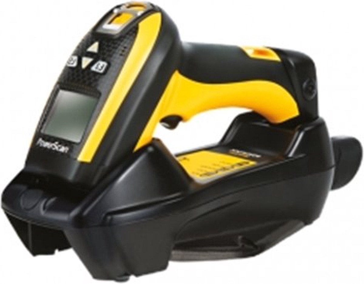 Datalogic PM9100, 1D, multi-IF, disp., kabel (RS232), RB, zwart, geel