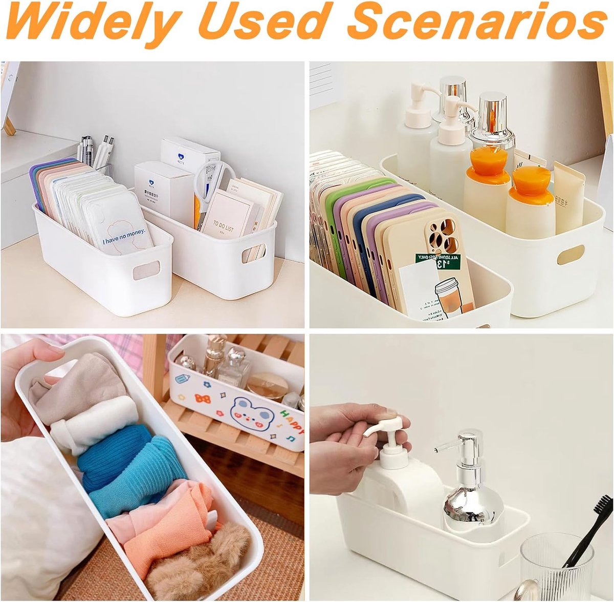 EURXLQ Opbergdoos,Kunststof Opbergmand met Handgrepen,Keukenkast,Opbergdoos,Kunststof Doos Organizer box voor Badkamer,Keuken (Wit, 30×20×12 cm/10 Pack EURXLQ Opbergdoos,Kunststof Opbergmand met Handgrepen,Keukenkast,Opbergdoos,Kunststof Doos Organizer box voor Badkamer,Keuken (Wit, 30×20×12 cm/10 Pack