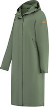 MGO Lori - Waterdichte lange damesjas - Regen jacket vrouwen - Groen - Maat XL