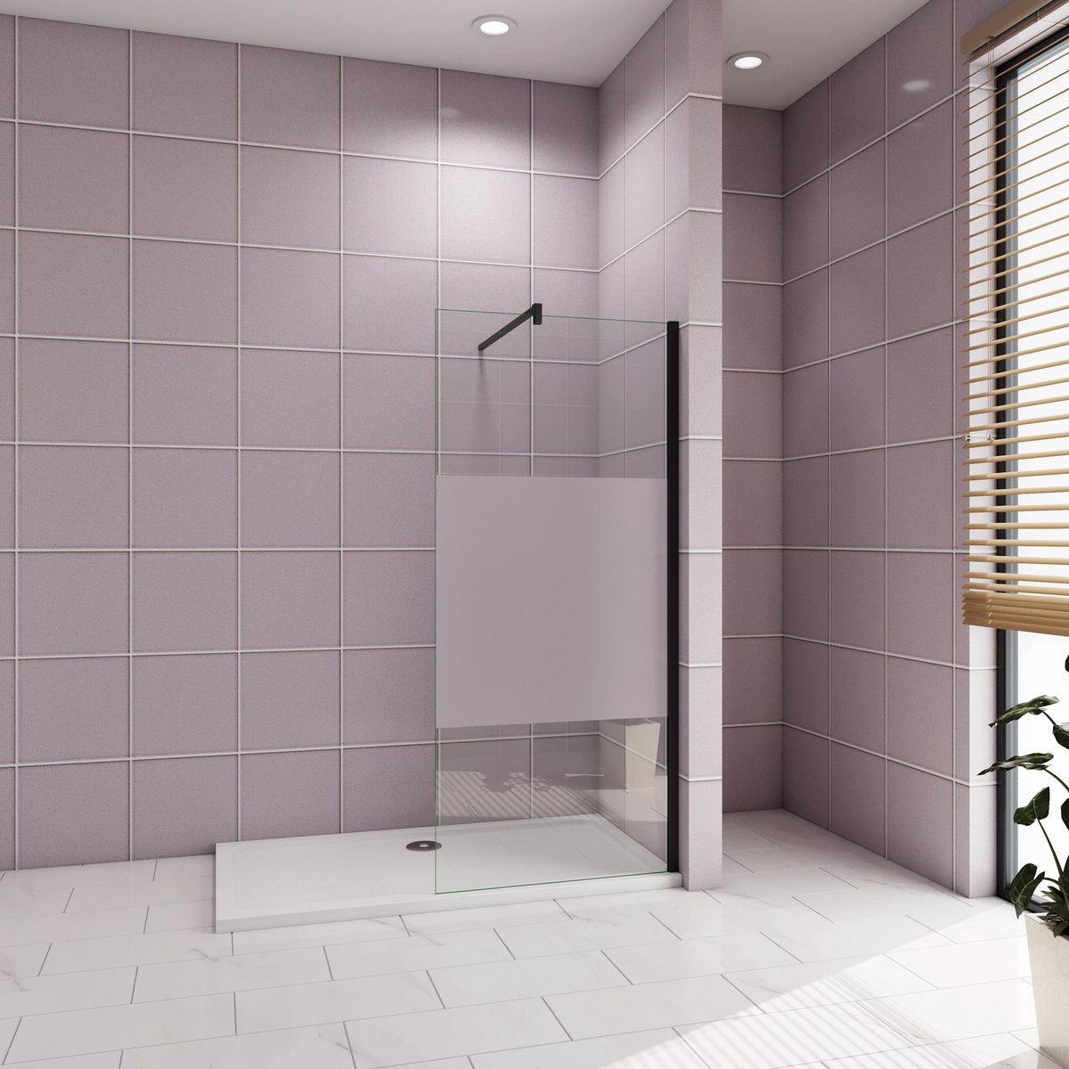 Inloopdouche 120x200cm，10mm NANO EasyClean veiligheidsglas，F-vorm 140cm Stabilisatiestang