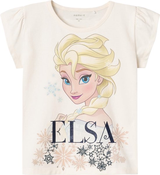 NAME IT NMFJENNY Frozen SS Top Box WDI, T-Shirt Bambina, Dark Denim