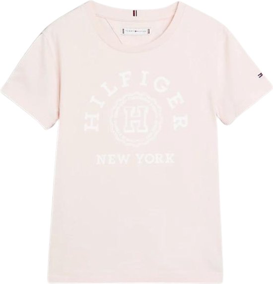 Tommy Hilfiger HILFIGER VARSITY TEE S/S Meisjes T-shirt - Pink - Maat 10