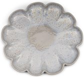 Riviera Maison Rond Bord Diep Beige porselein - Blossom serveerschaal aardewerk bloemvormig
