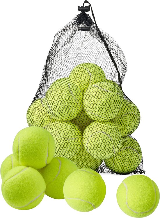 15 tennisballen met draagtas, ideaal voor sport, training, spelletjes, honden en... bol