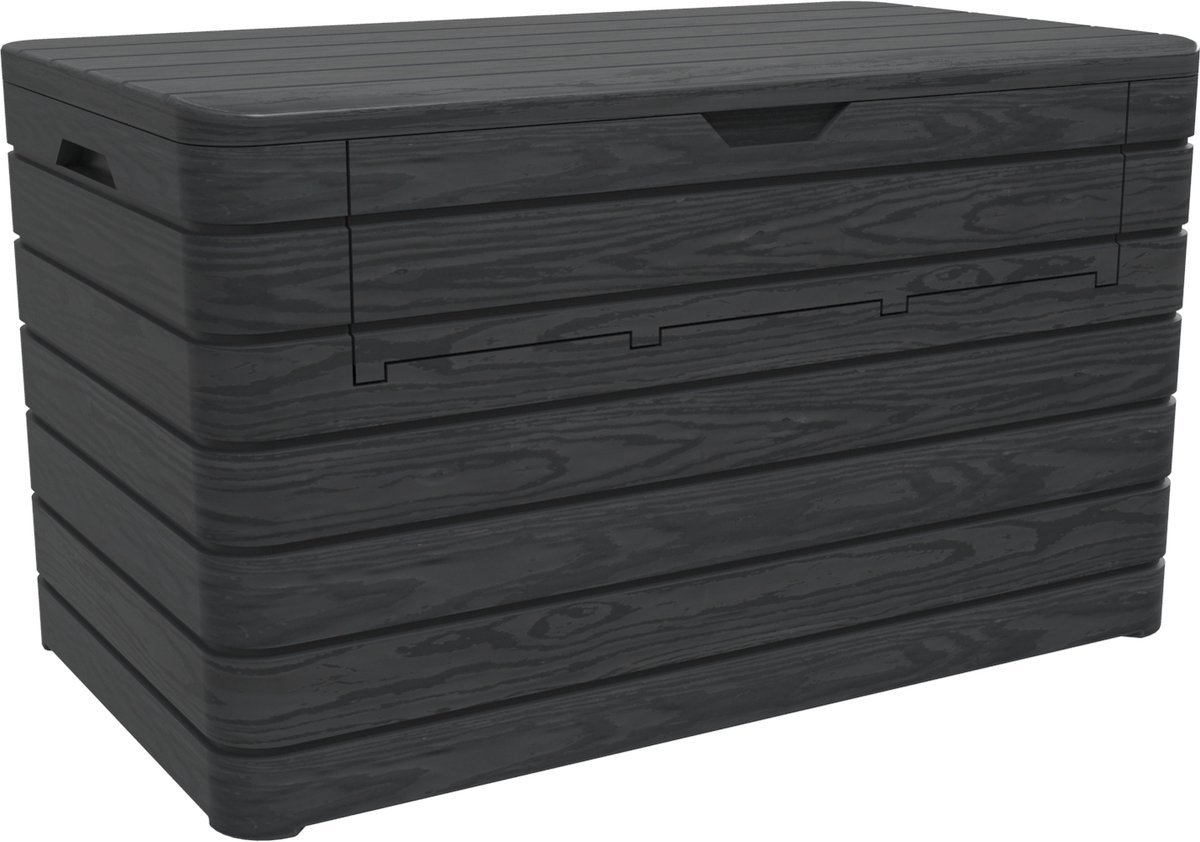 Bol.com Toomax Dolomiti opbergbox - 970L - Antraciet - weer- en vorstbestendig - zeer geschikt als kussenbox voor in de tuin aanbieding