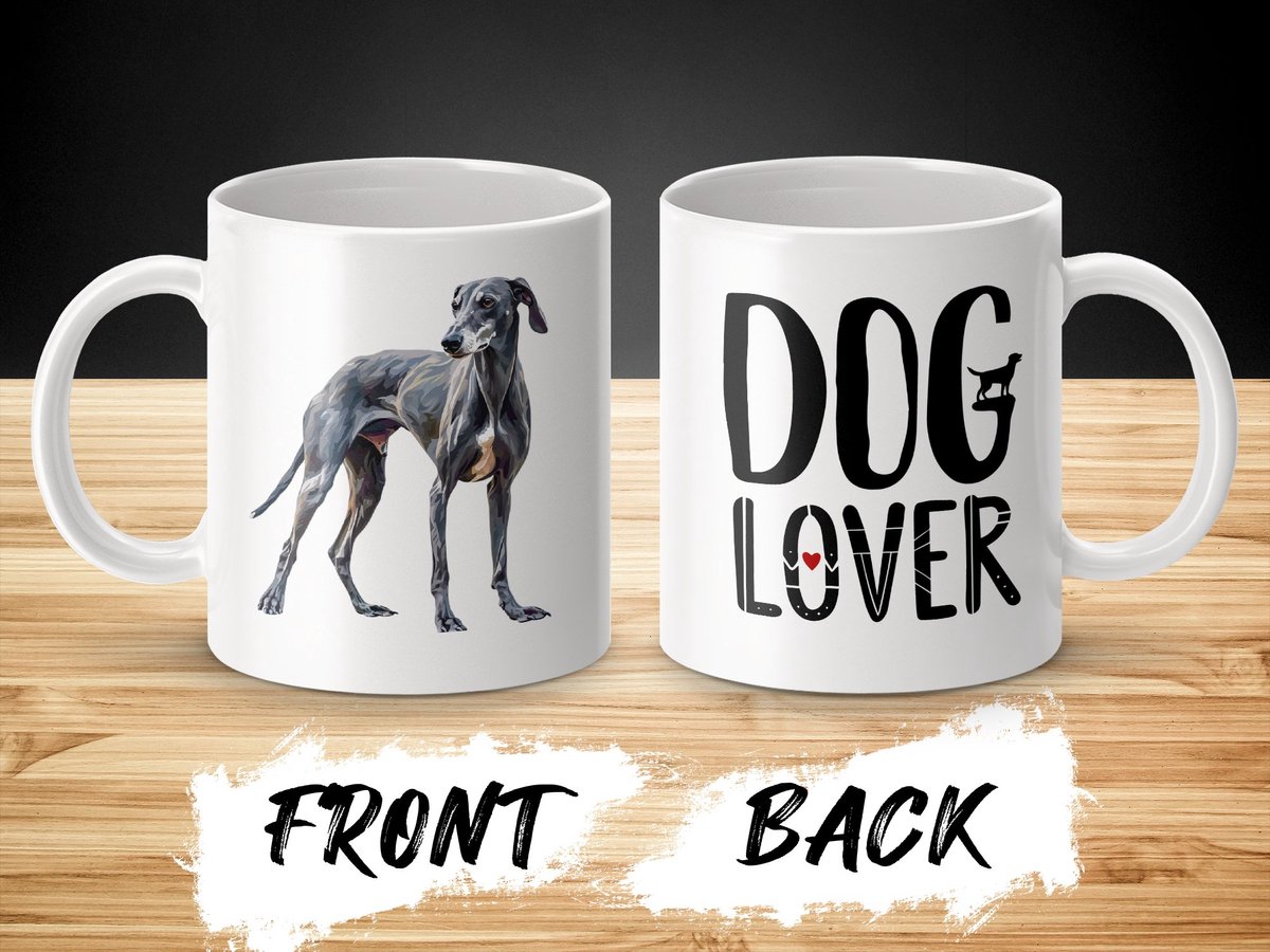 Mok Greyhound dog - hond / dog lover