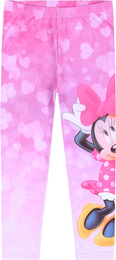 Minnie Mouse DISNEY - Roze, Klassieke Legging met Hartjes en Afbeelding