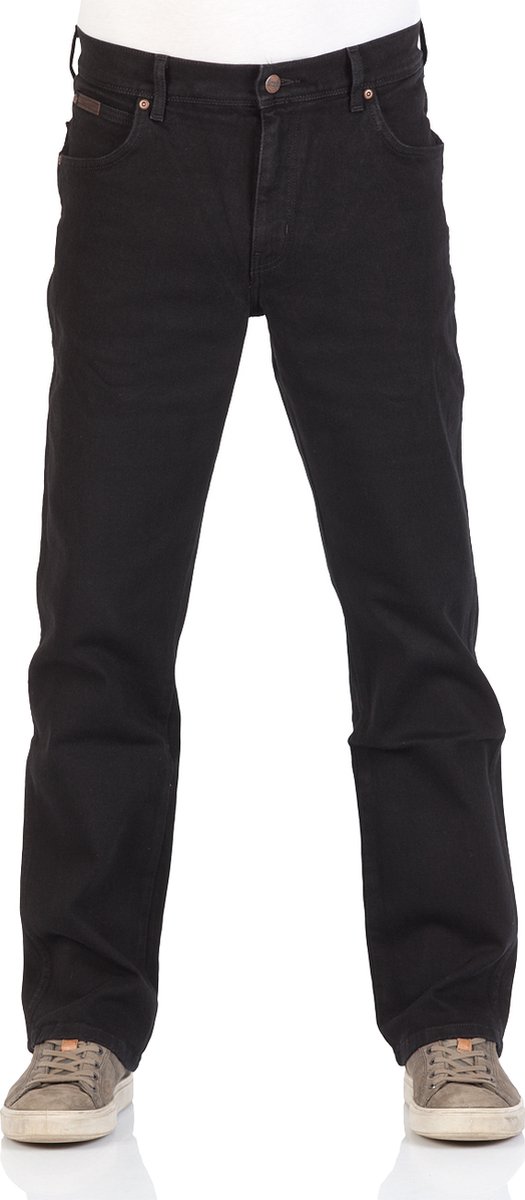 Wrangler Heren Jeans Broeken regular/straight Fit 42W 32L Volwassenen Zwart