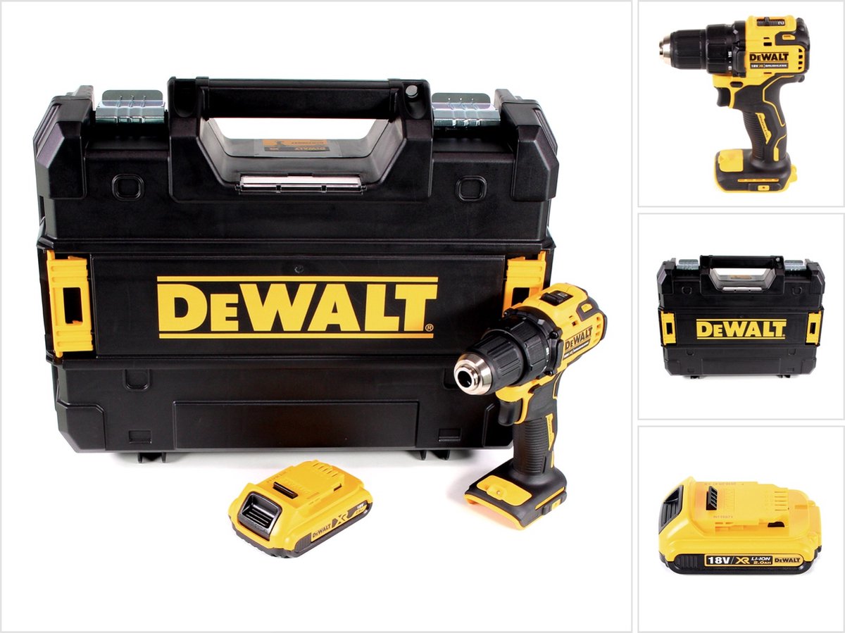 DeWalt DCD 708 NT accuboormachine 18 V Li-Ion Brushless in TSTAK-box + 1 x 2,0 Ah accu - zonder oplader