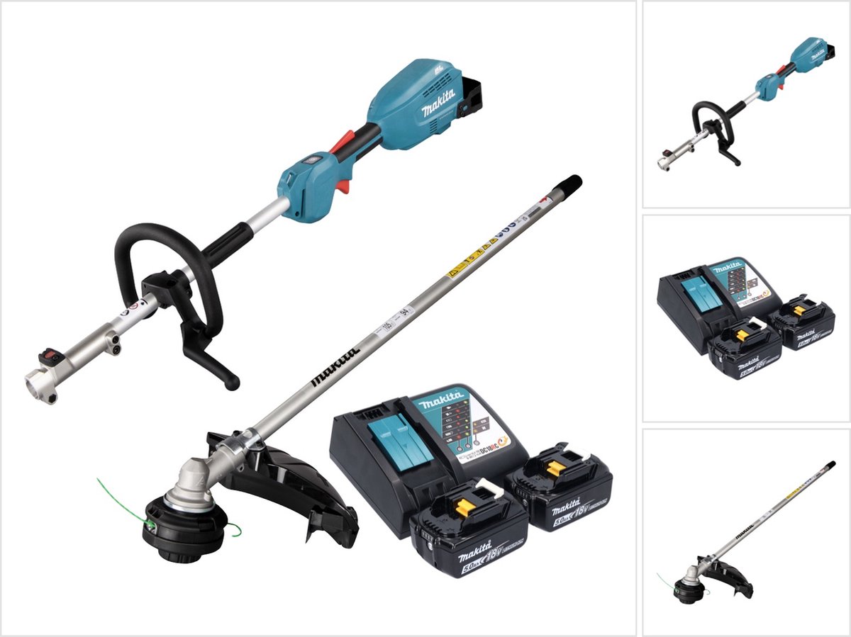 Makita DUX 18 RT2X1 accu multifunctionele aandrijving 18 V borstelloos + 2x accu 5,0 Ah + oplader