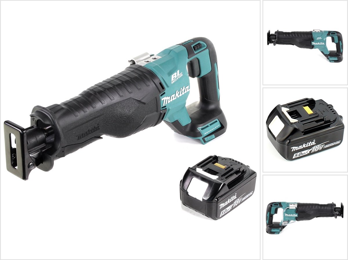 Makita DJR 187 T1 accu reciprozaag 18 V borstelloze reciprozaag + 1x 5,0 Ah accu - zonder oplader