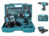 Makita DHP 453 SF2X5 accu klopboormachine 18 V 42 Nm + 2x accu 3.0 Ah + lader + 101-delige accessoireset + koffer
