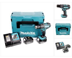 Makita DHP 482 RMJ accu klopboormachine 18V 62Nm in Makpac + 2x 4.0 Ah accu + lader