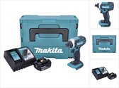 Makita DTD 152 RF1J accu slagmoersleutel 1/4" 18V 165 Nm + 1x oplaadbare accu 3.0Ah + lader in Makpac