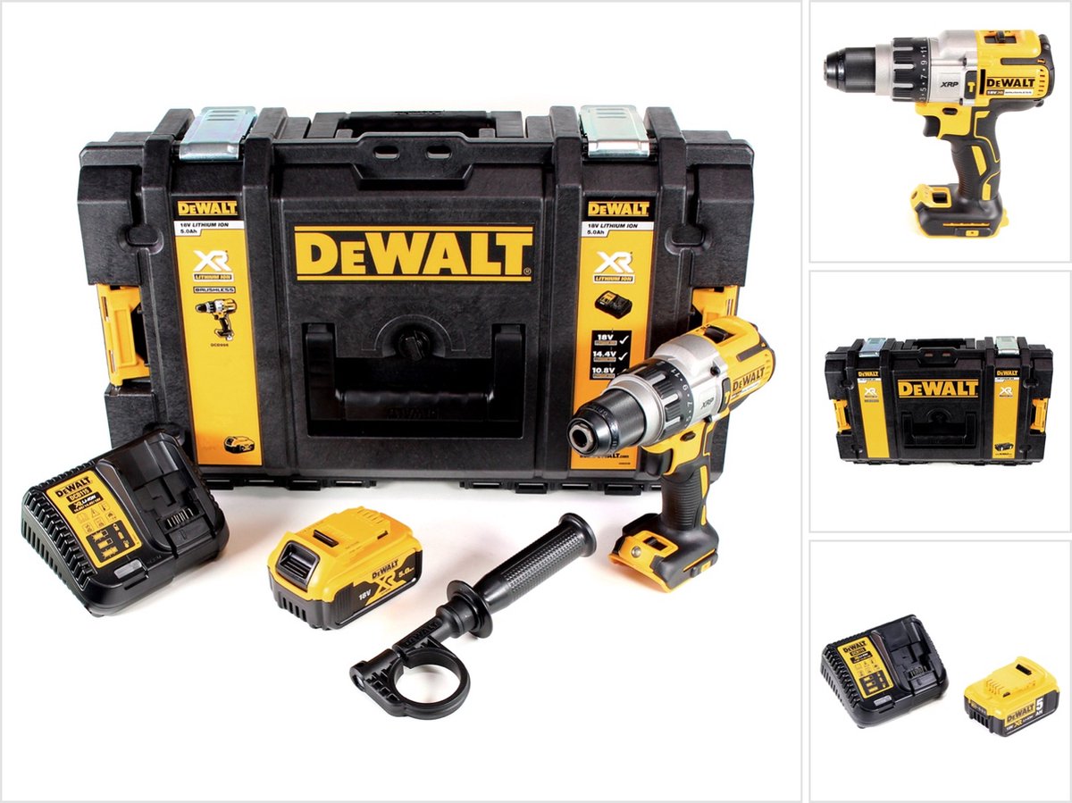 DeWalt DCD 996 P1 accu klopboormachine 18V 95Nm Brushless + 1x accu 5,0Ah + lader + Toughbox