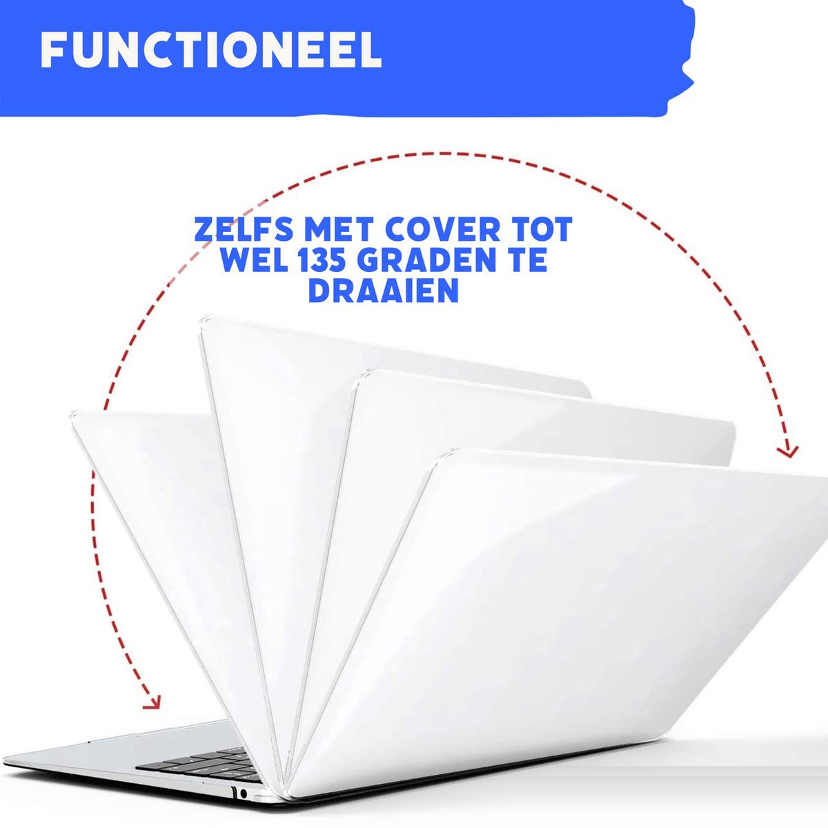 MacBook Air 13 inch hoesje transparant hardcase cover A1932 A2179 A2337 M1 2018-2020 beschermhoes - Afbeelding 2