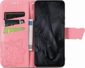 Mobigear Telefoonhoesje geschikt voor Google Pixel 8 Pro Hoesje | Mobigear Butterfly Bookcase Portemonnee | Pasjeshouder voor 3 Pasjes | Telefoonhoesje voor Pinpas / OV Kaart / Rijbewijs - Roze
