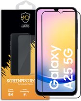 Samsung Galaxy A25 Screenprotector - MobyDefend Gehard Glas Screensaver - Zwarte Randen - Glasplaatje Geschikt Voor Samsung Galaxy A25