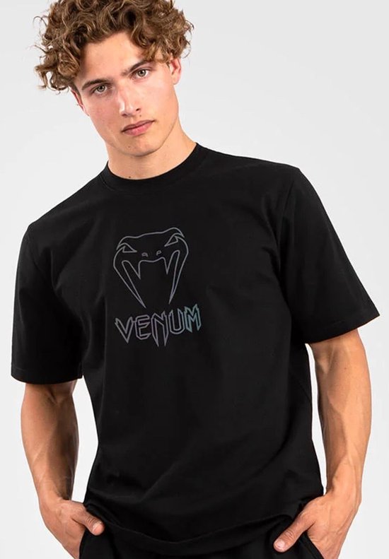 Venum Classic T-Shirt Katoen Zwart Réfléchissant taille L