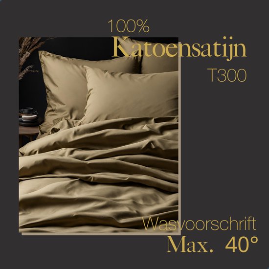 Ensemble de housse de couette en satin 100 % Katoen Ten Cate Premium - 200x200/220 - Summer Glow