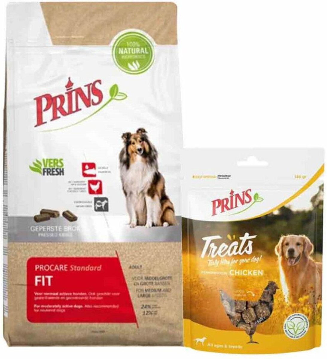 Prins ProCare Standard Fit 15 kg & Treats Chicken Pakket