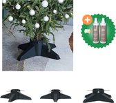 vidaXL Kerstboomstandaard 55 5x55 5x15 cm groen Kerstboomvoet Inclusief Onderhoudsset