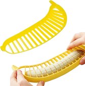 Plastic banaan snijder cutter - food grade PP - 25x7x1.4 cm - keuken