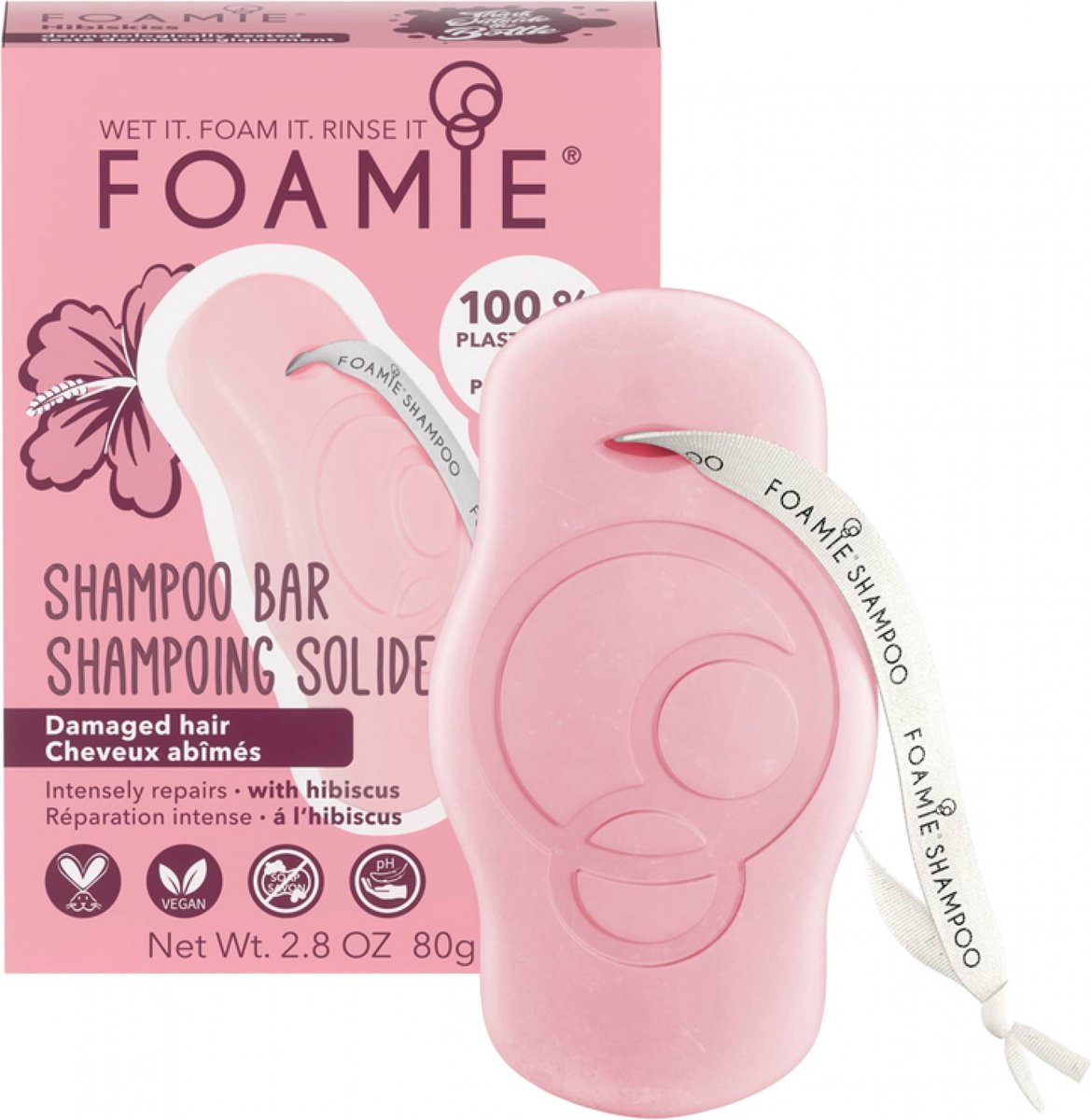 Foamie Shampoo Bar Hibiskiss (Beschadigd Haar)