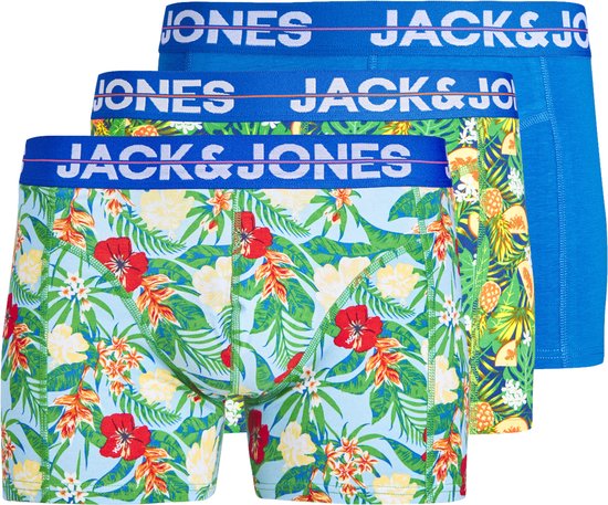 Jack & Jones Boxers Taille Plus Homme Trunks JACPINEAPPLE Floral 3-Pack - Taille 5XL