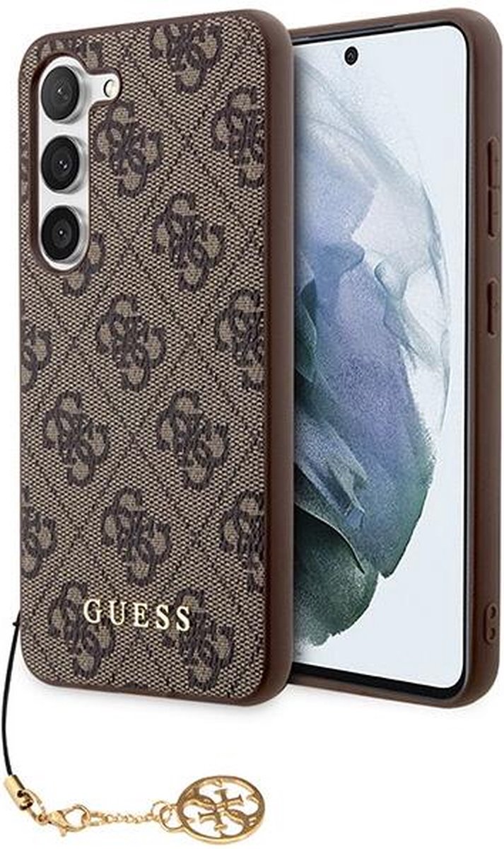 Guess Charm geschikt voor Samsung Galaxy S24 Plus hoesje - Bruin