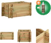 vidaXL Plantenbak 40 cm geïmpregneerd grenenhout Bloempot Inclusief Houtreiniger en verfrisser
