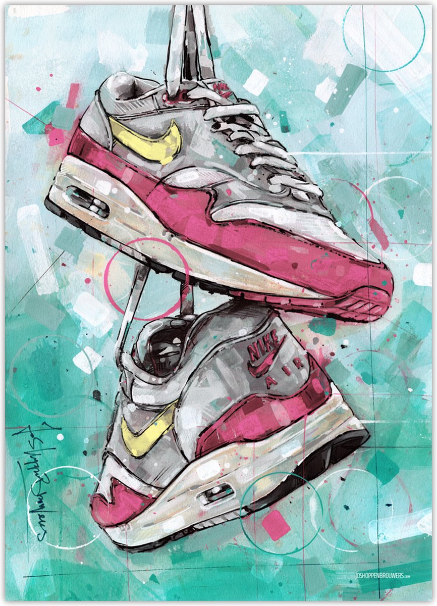 Sneaker poster pink 50x70 cm